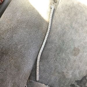 A diamond tennis bracelet